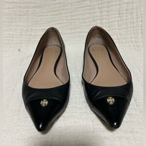 Tory Burch Black Leather Women's Flats-size 6.5